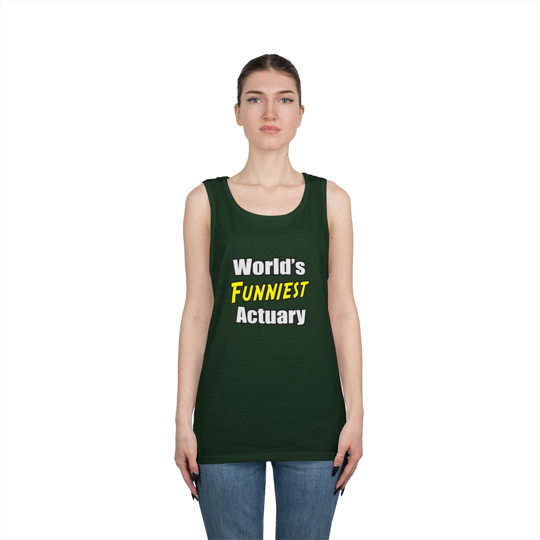 World's Funniest Actuary - Unisex Heavy Cotton Tank Top