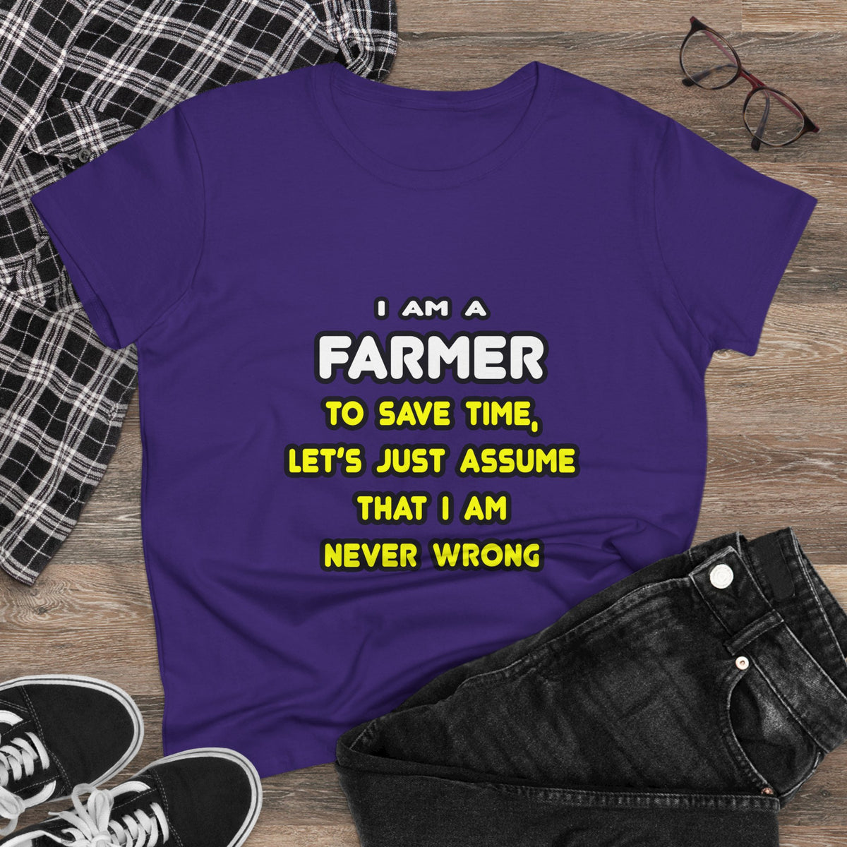 Funny Farmer T Shirts and Gifts - Women's Midweight Cotton Tee