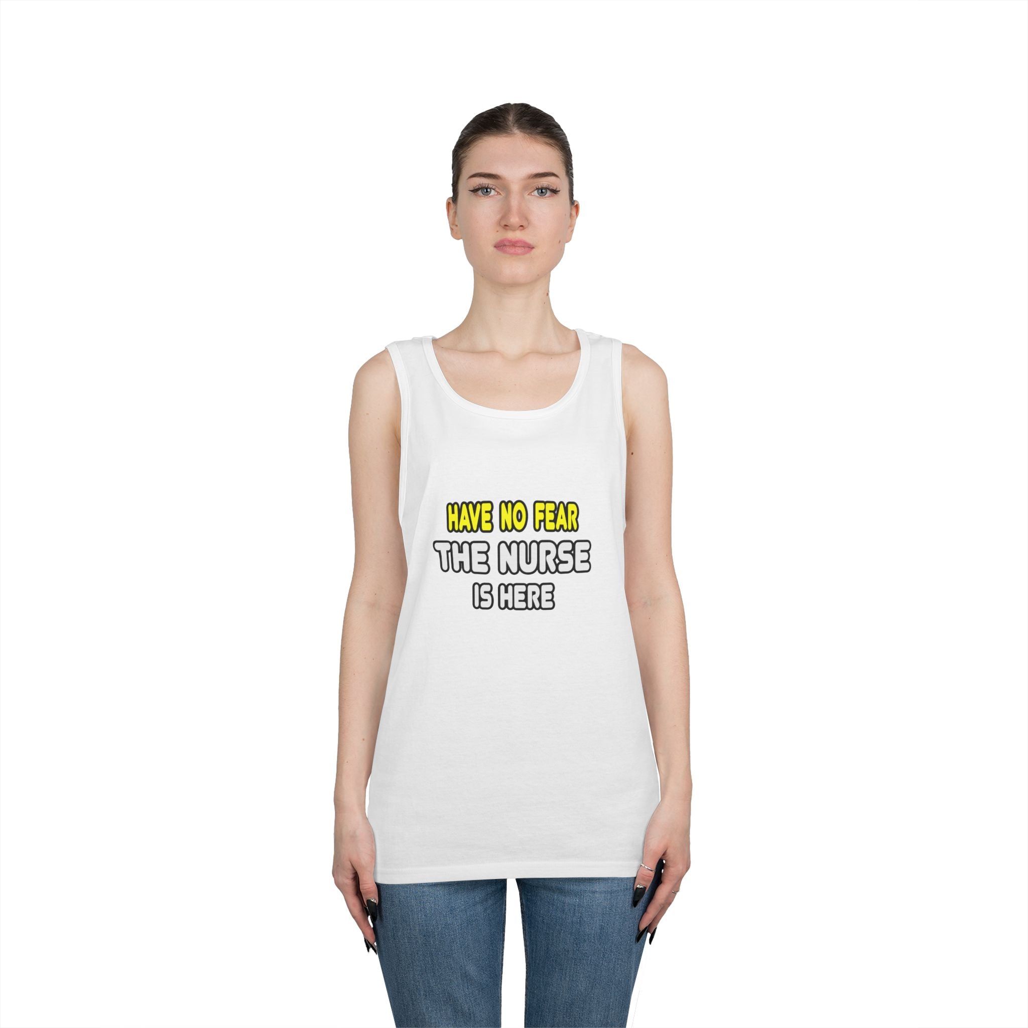 Have No Fear, The Nurse Is Here - Unisex Heavy Cotton Tank Top