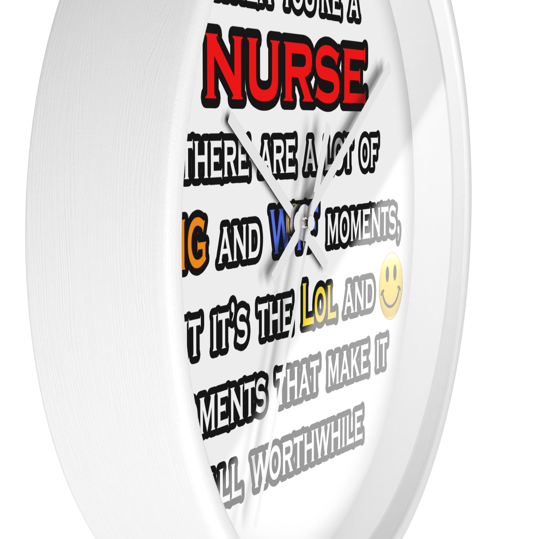 Nurse ... OMG WTF LOL - Wall Clock