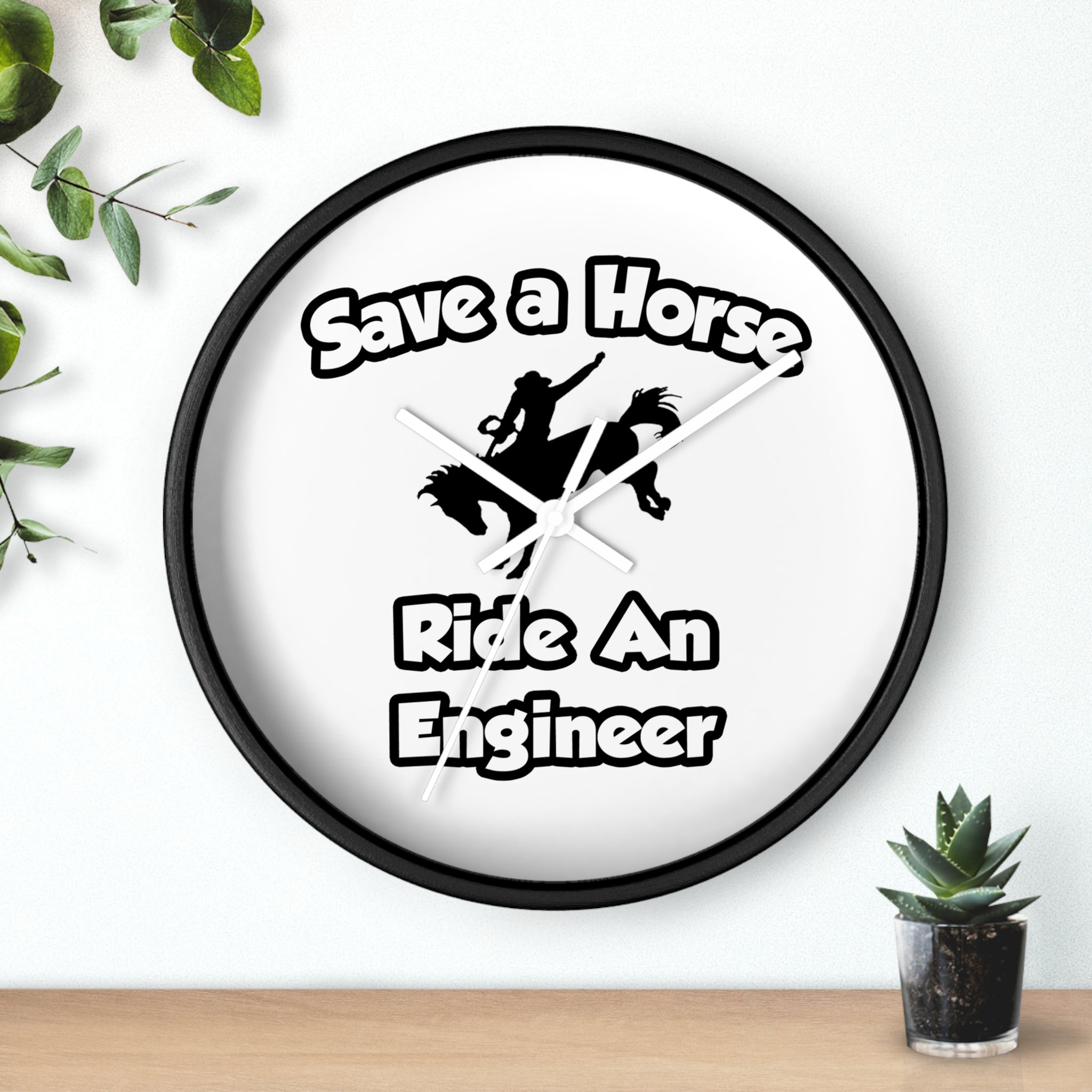 Save a Horse .. Ride an Engineer - Wall Clock