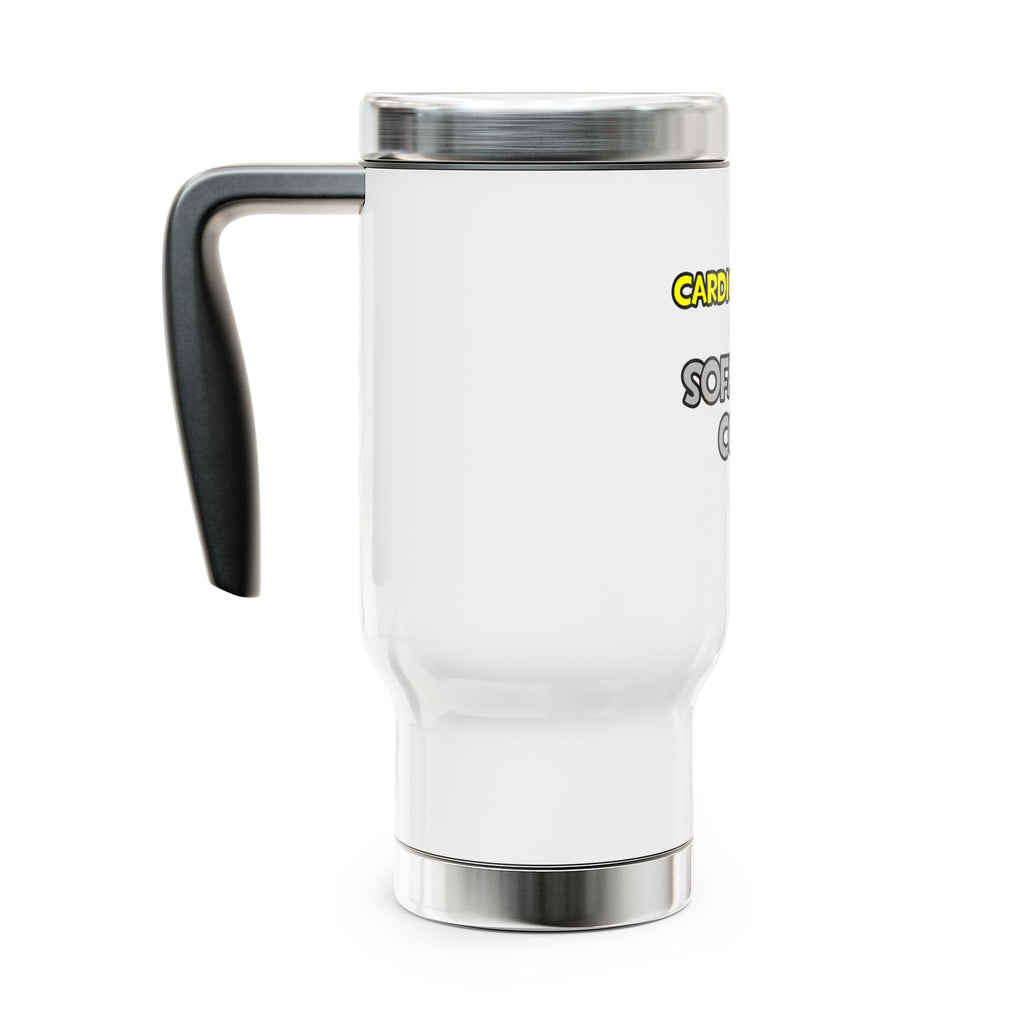 Cardiologists Are Sofa King Cool - Stainless Steel Travel Mug with Handle, 14oz