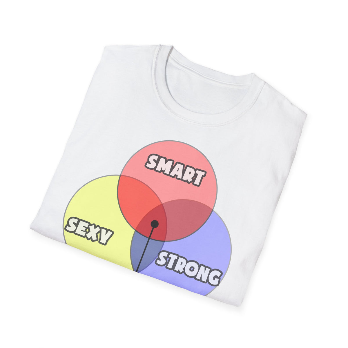 Venn Diagram .. Cardiovascular Technologists - Unisex Softstyle T-Shirt