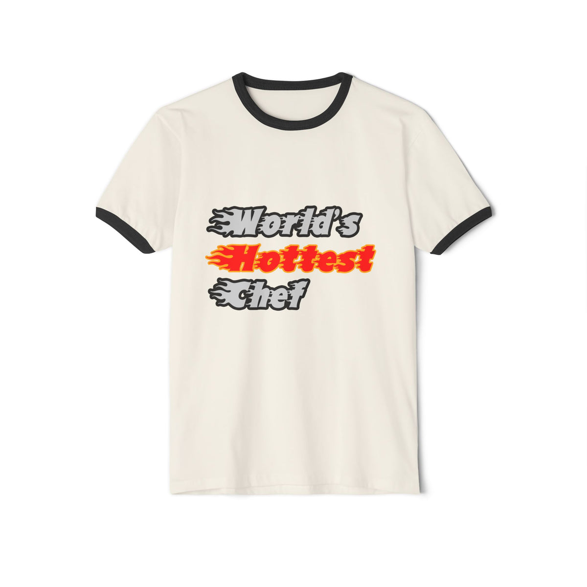 World's Hottest Chef - Unisex Cotton Ringer T-Shirt