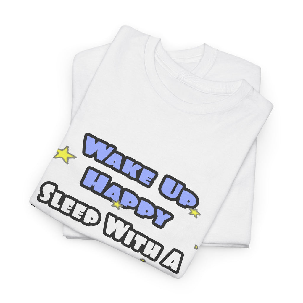 Wake Up Happy .. Sleep With Cardiovascular Tech - Unisex Heavy Cotton Tee