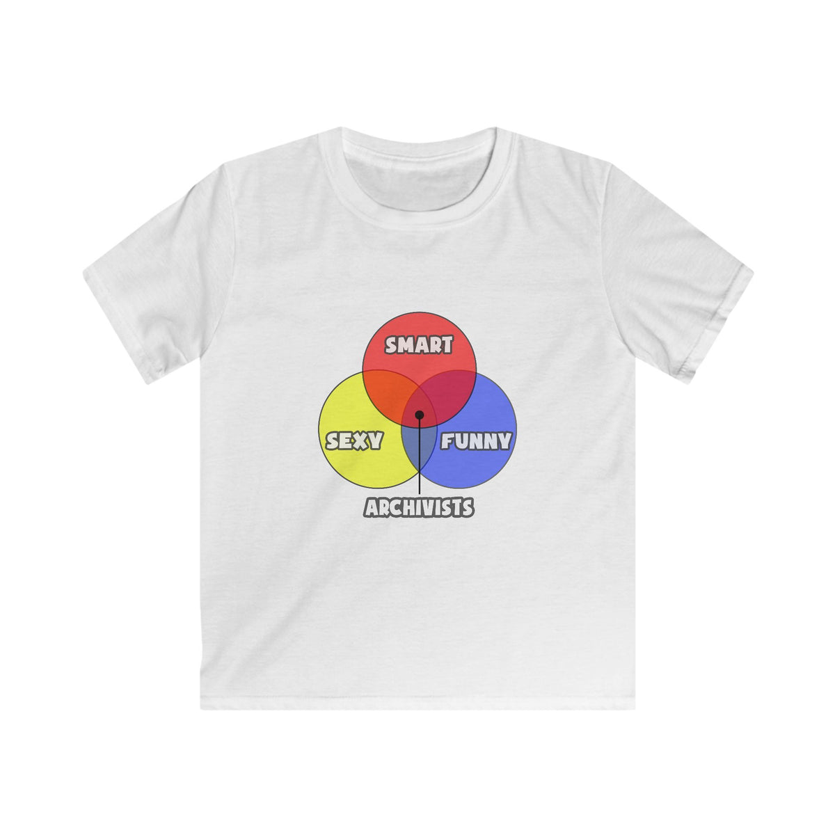 Venn Diagram .. Archivists - Kids Softstyle Tee
