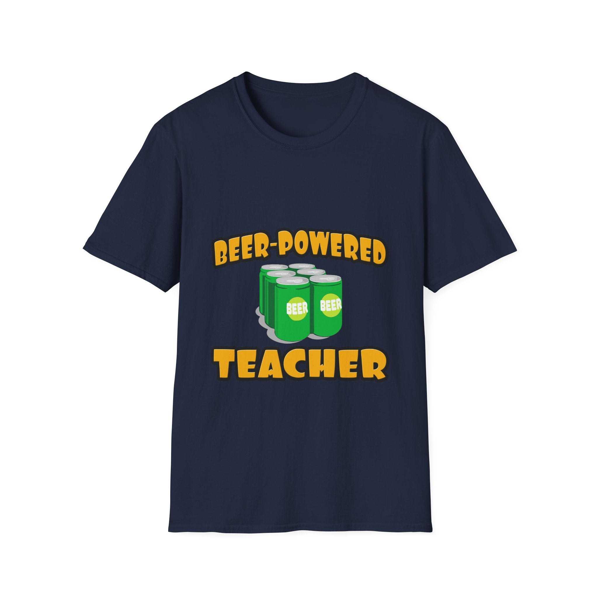 Beer Powered Teacher - Unisex Softstyle T-Shirt