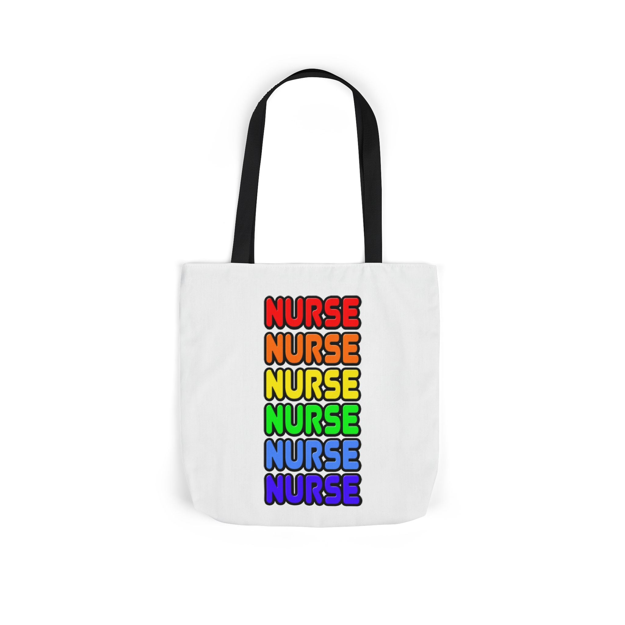 Rainbow Nurse - Canvas Tote Bag, 5-Color Straps