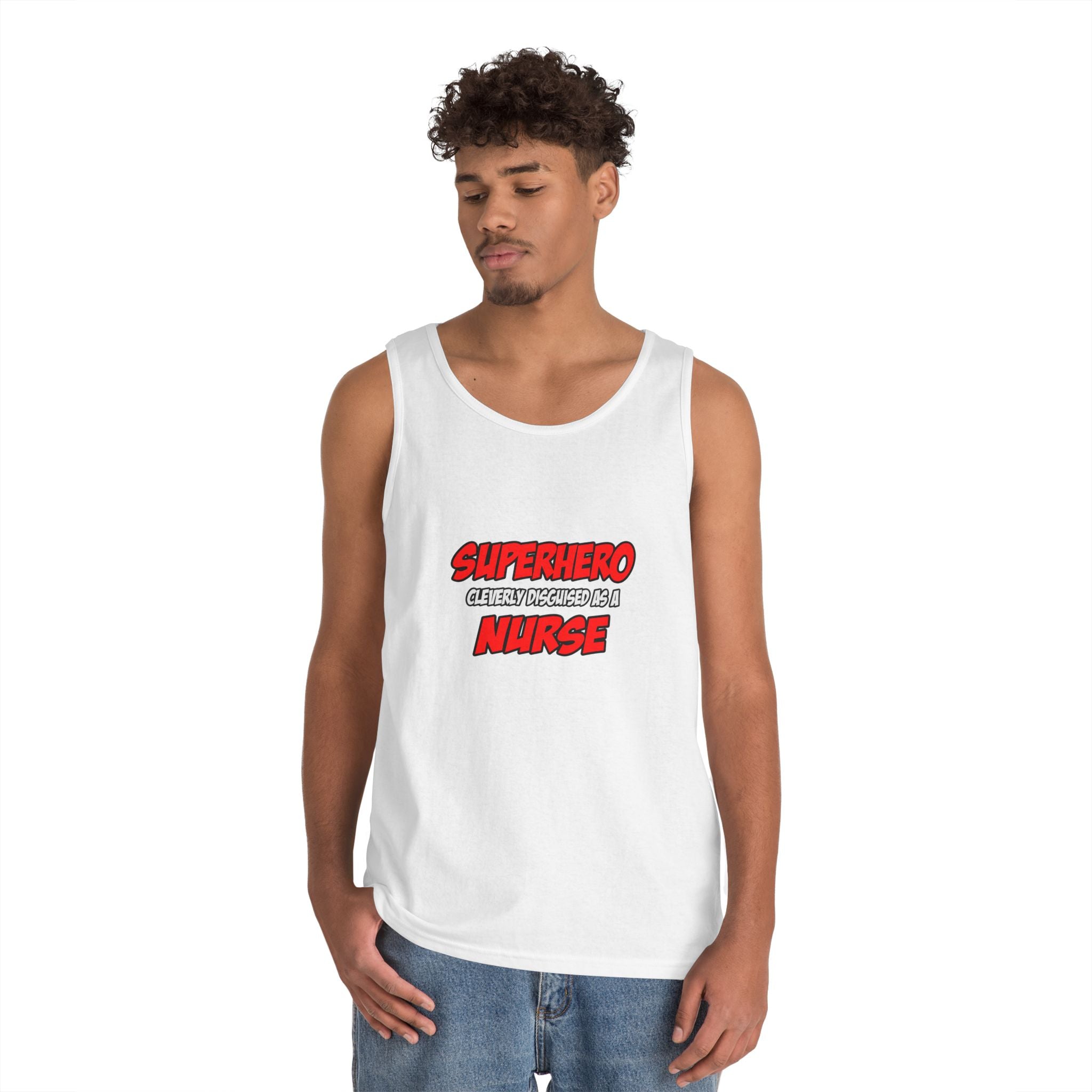 Superhero...Nurse - Unisex Heavy Cotton Tank Top