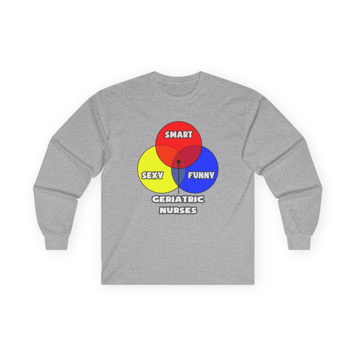 Venn Diagram .. Geriatric Nurses - Unisex Ultra Cotton Long Sleeve Tee
