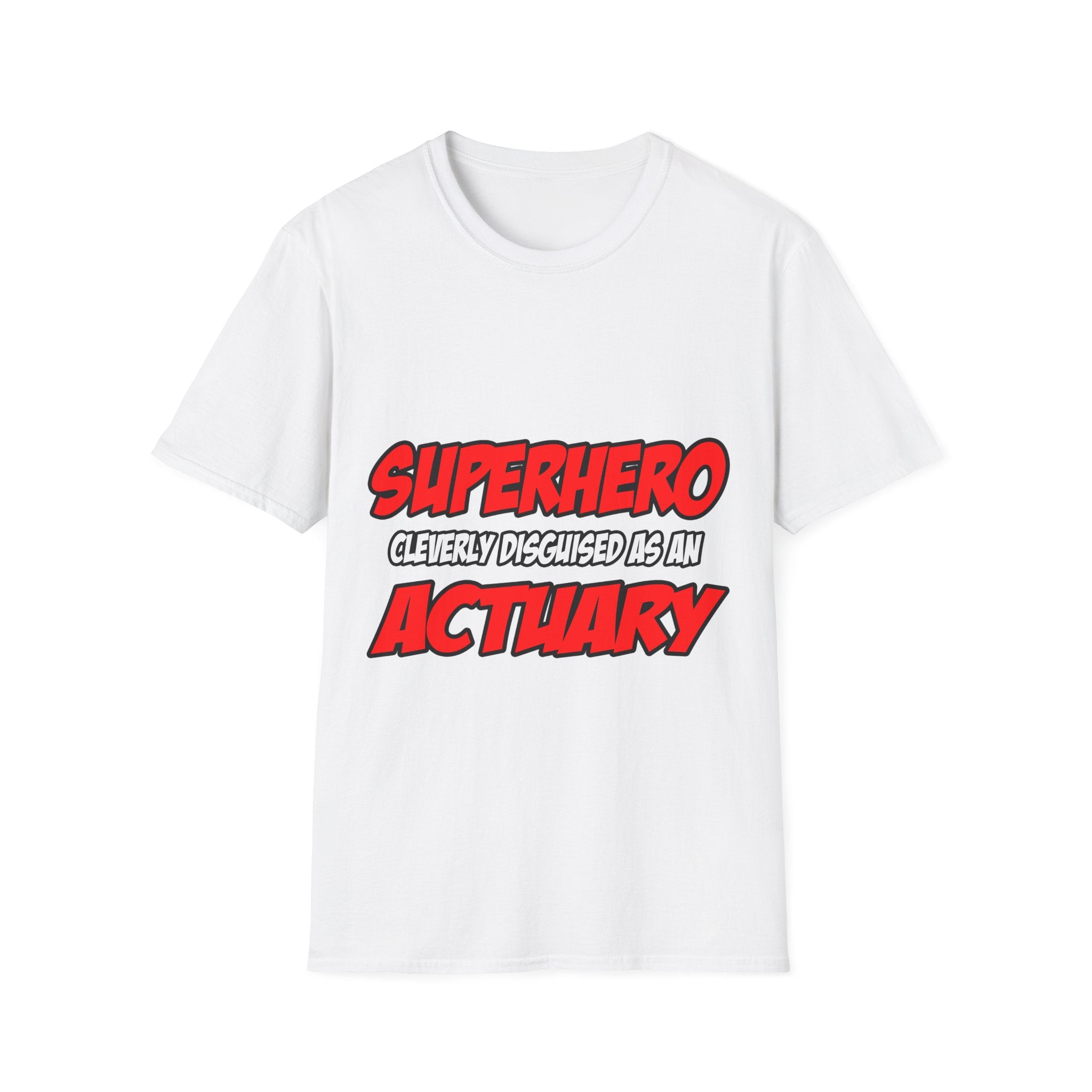Superhero...Actuary - Unisex Softstyle T-Shirt