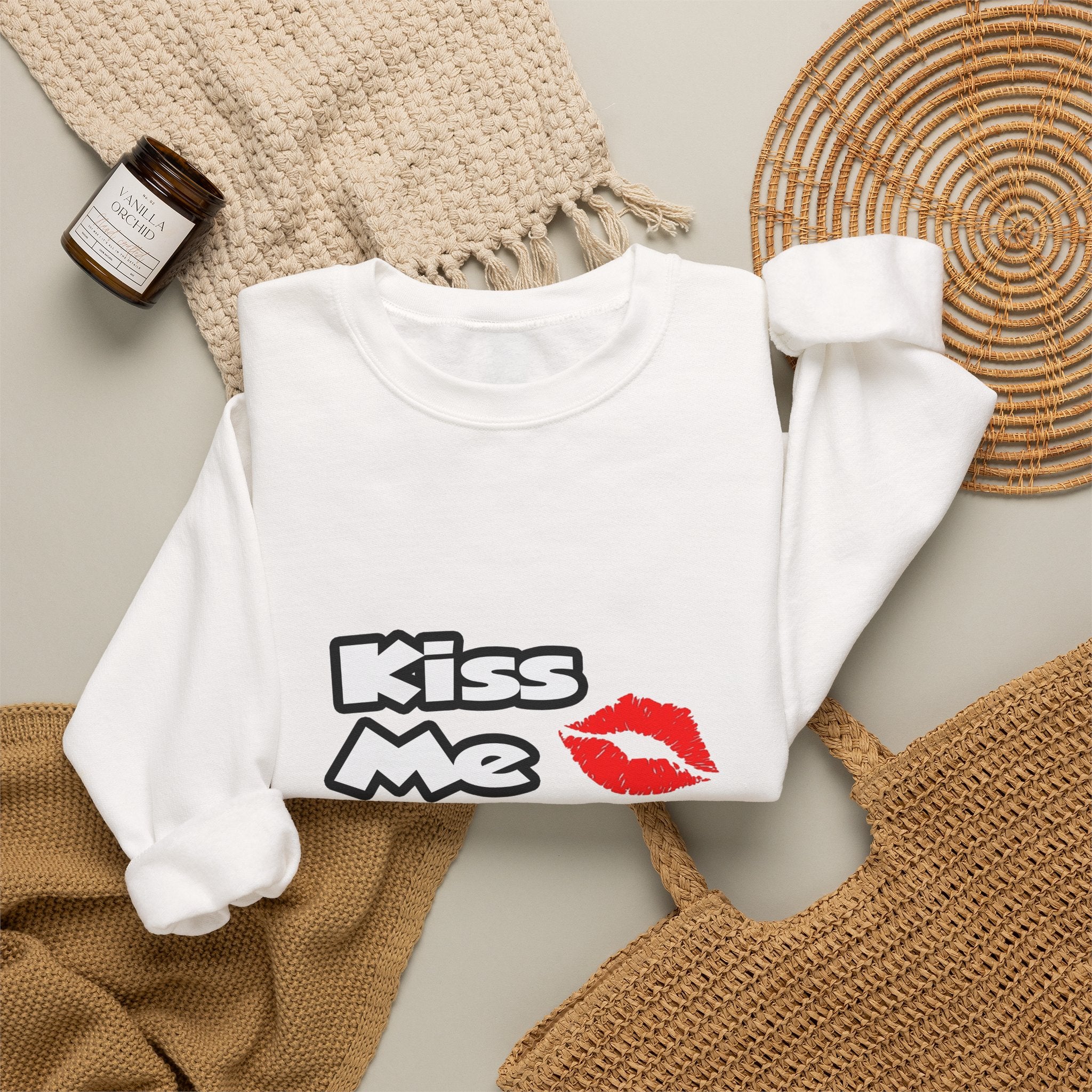 Kiss Me...I Am A Teacher - Unisex Heavy Blend™ Crewneck Sweatshirt