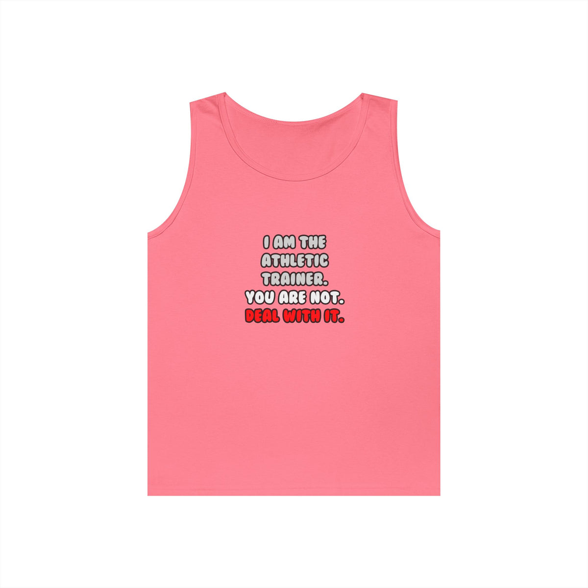Deal With It ... Funny Athletic Trainer - Unisex Heavy Cotton Tank Top