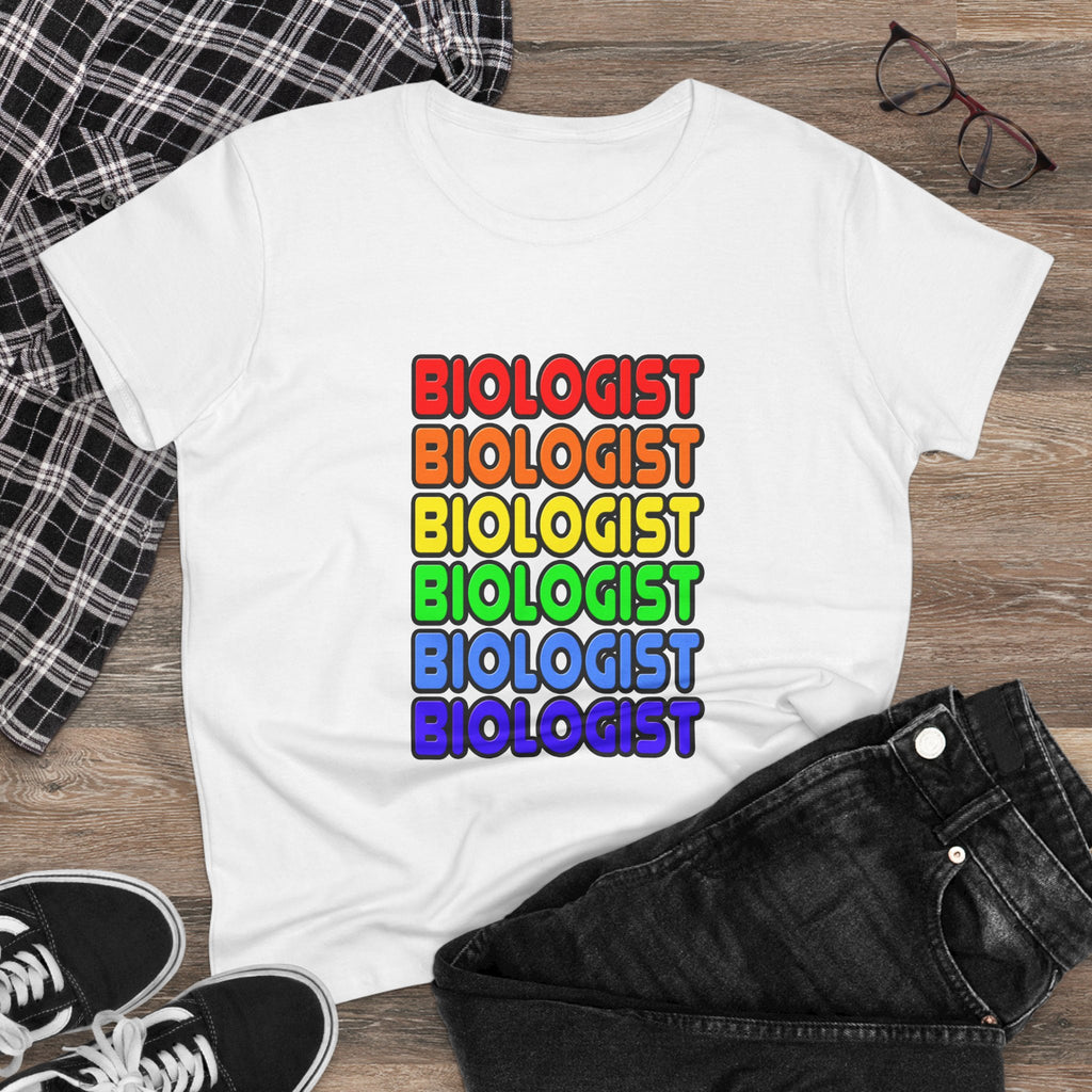 Rainbow Biologist - Women's Midweight Cotton Tee