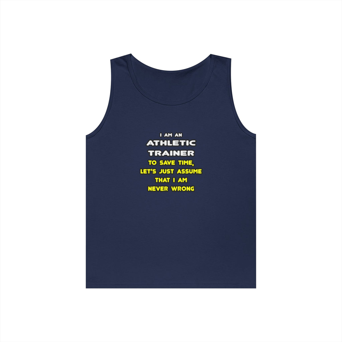 Funny Athletic Trainer T Shirts - Unisex Heavy Cotton Tank Top