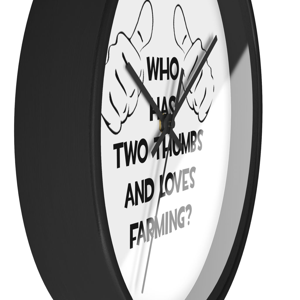 Two Thumbs and Loves Farming - Wall Clock