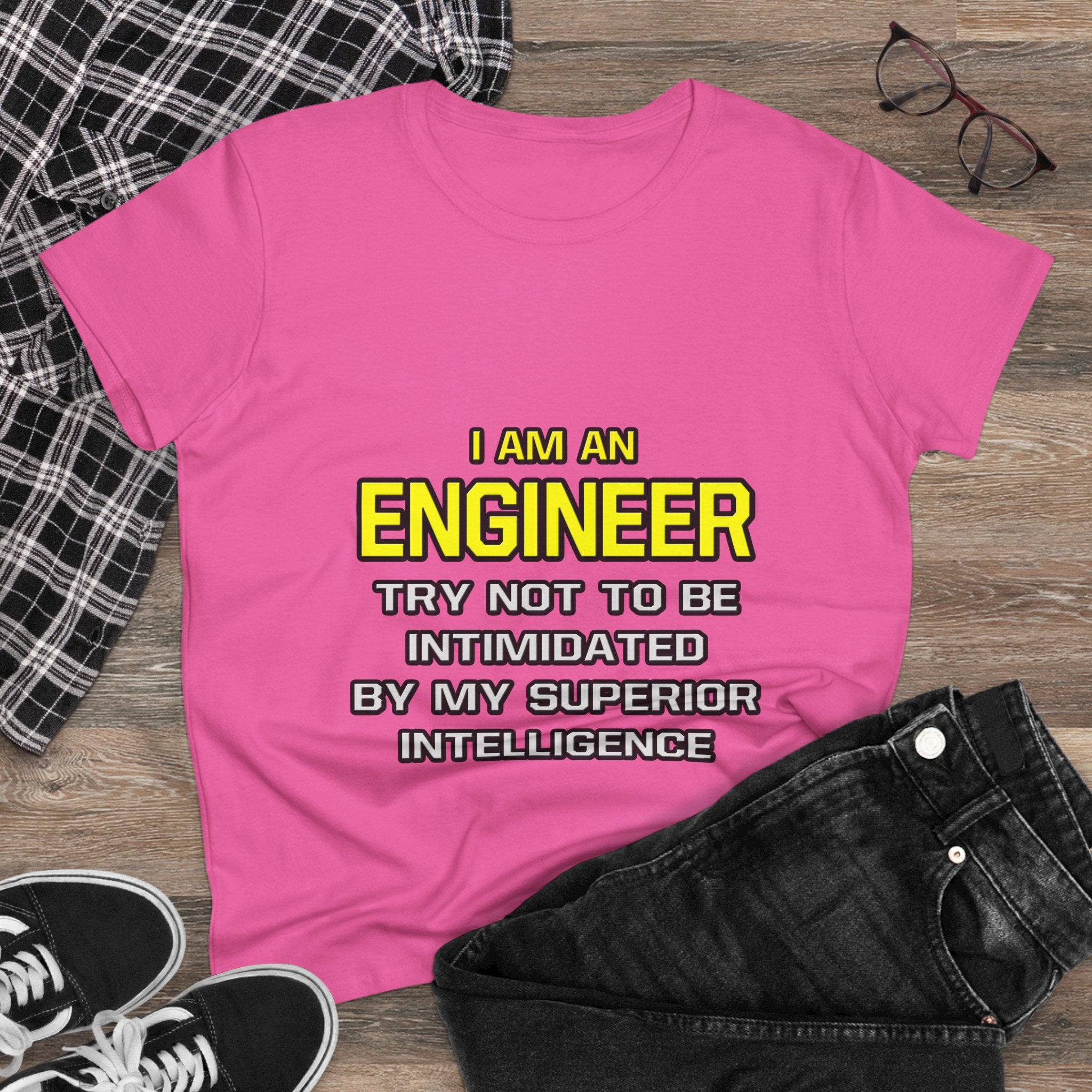 Engineer...Superior Intelligence - Women's Midweight Cotton Tee