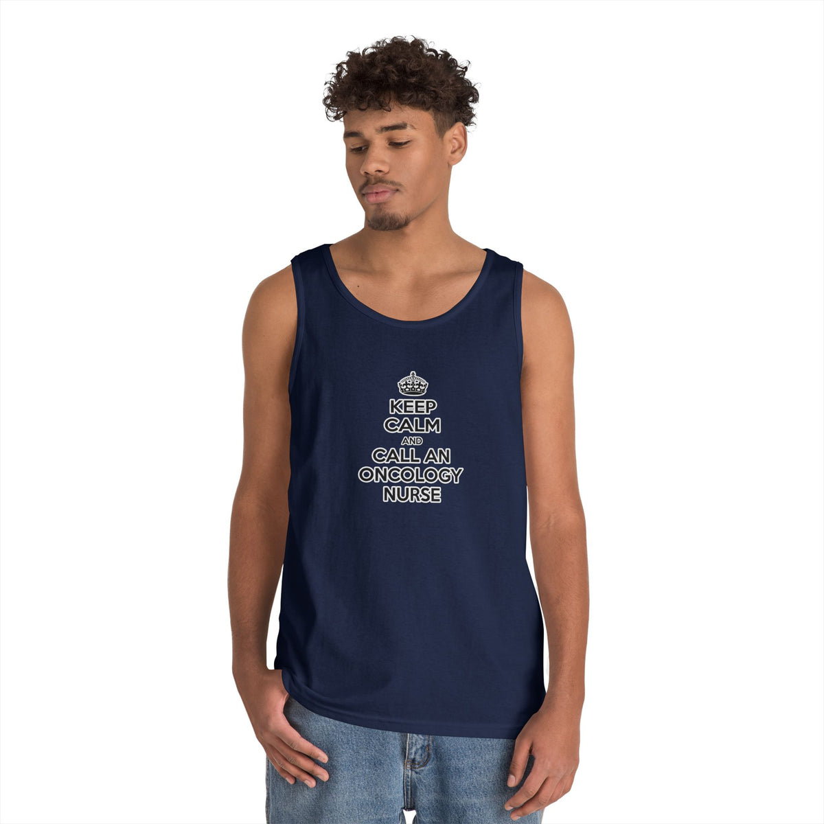 Keep Calm and Call an Oncology Nurse - Unisex Heavy Cotton Tank Top