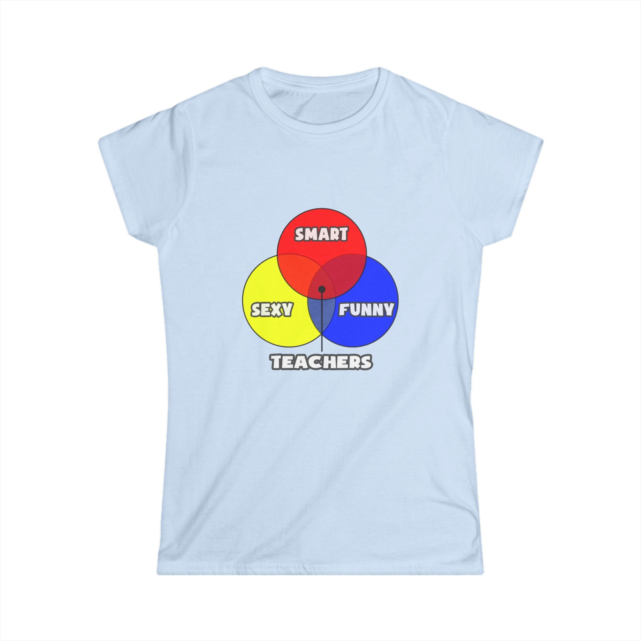 Venn Diagram .. Teachers - Women's Softstyle Tee
