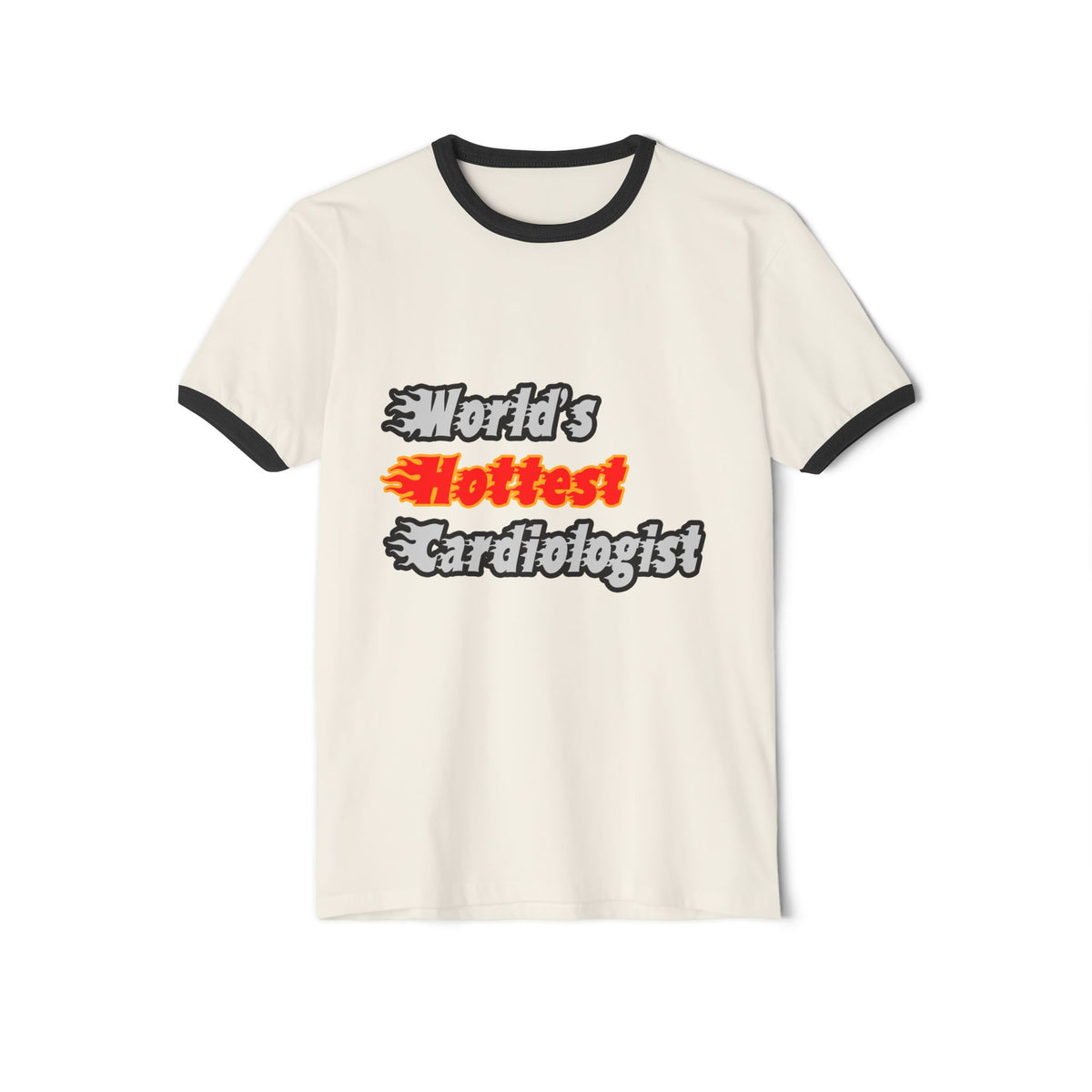 World's Hottest Cardiologist - Unisex Cotton Ringer T-Shirt