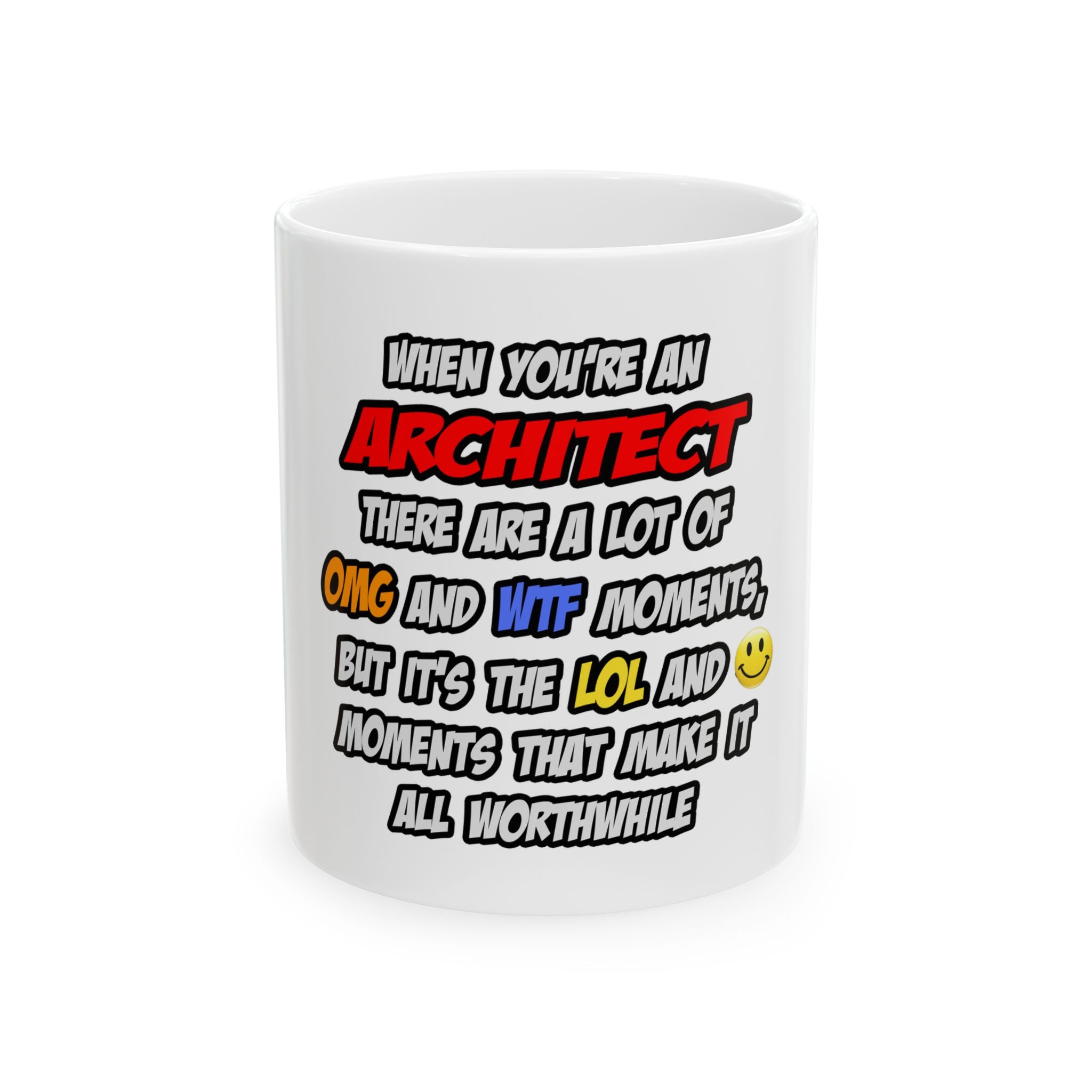 Architect .. OMG WTF LOL - Ceramic Mug, (11oz, 15oz)