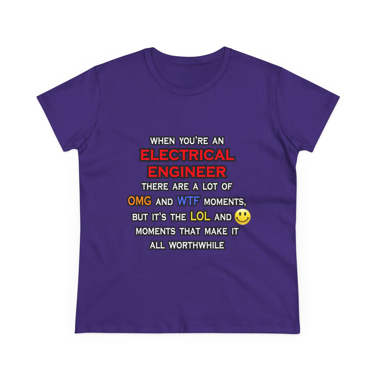 Funny Electrical Engineer ... OMG WTF LOL - Women's Midweight Cotton Tee