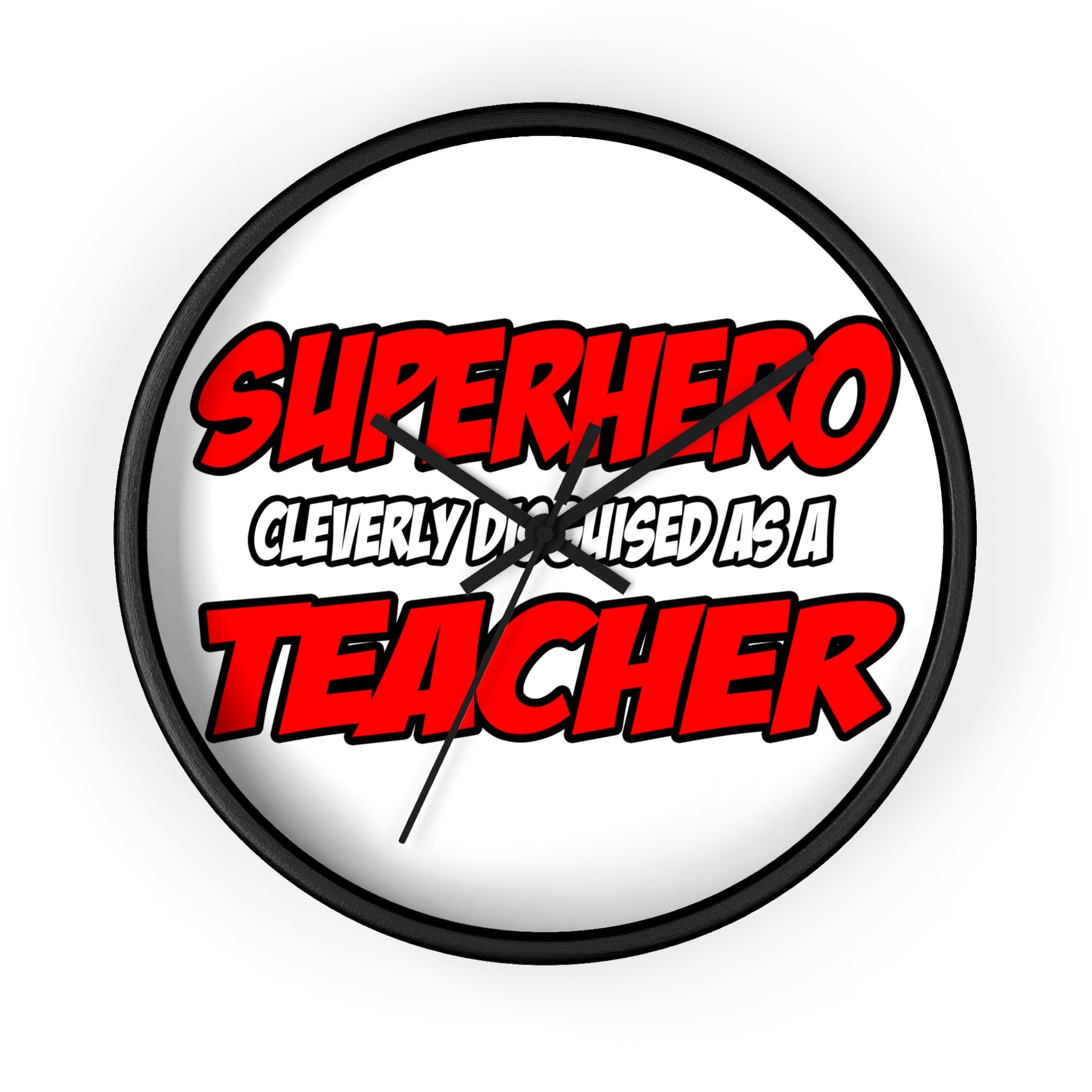 Superhero...Teacher - Wall Clock