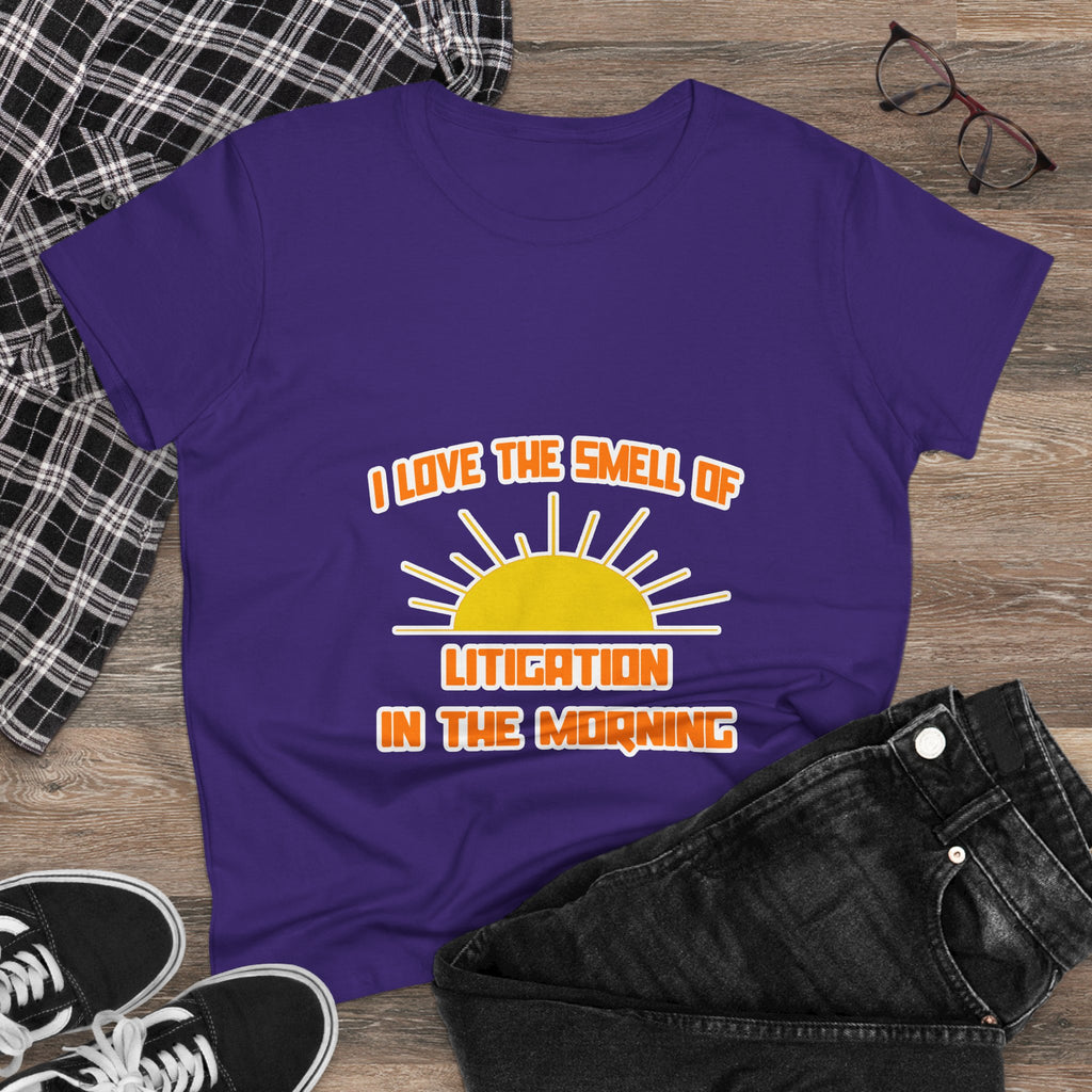 Smell of Litigation in the Morning - Women's Midweight Cotton Tee
