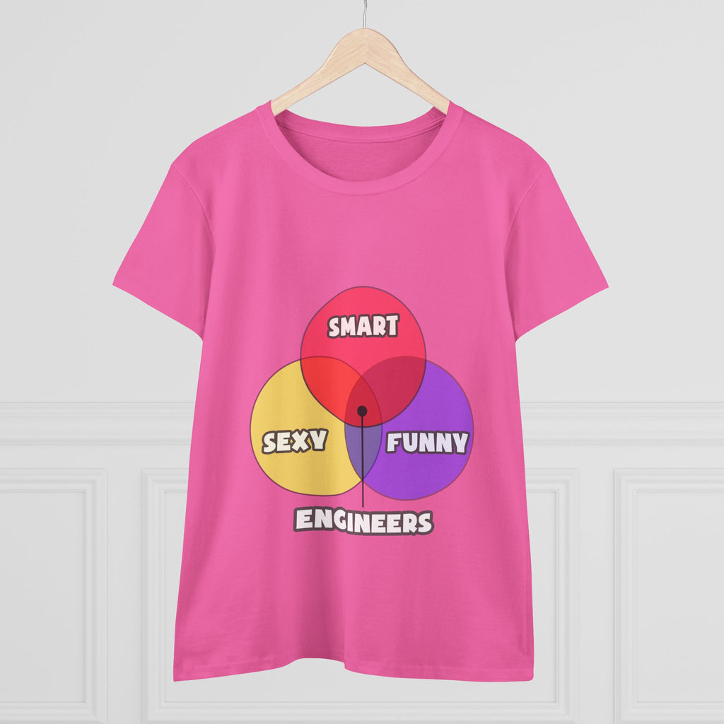 Venn Diagram .. Engineers - Women's Midweight Cotton Tee