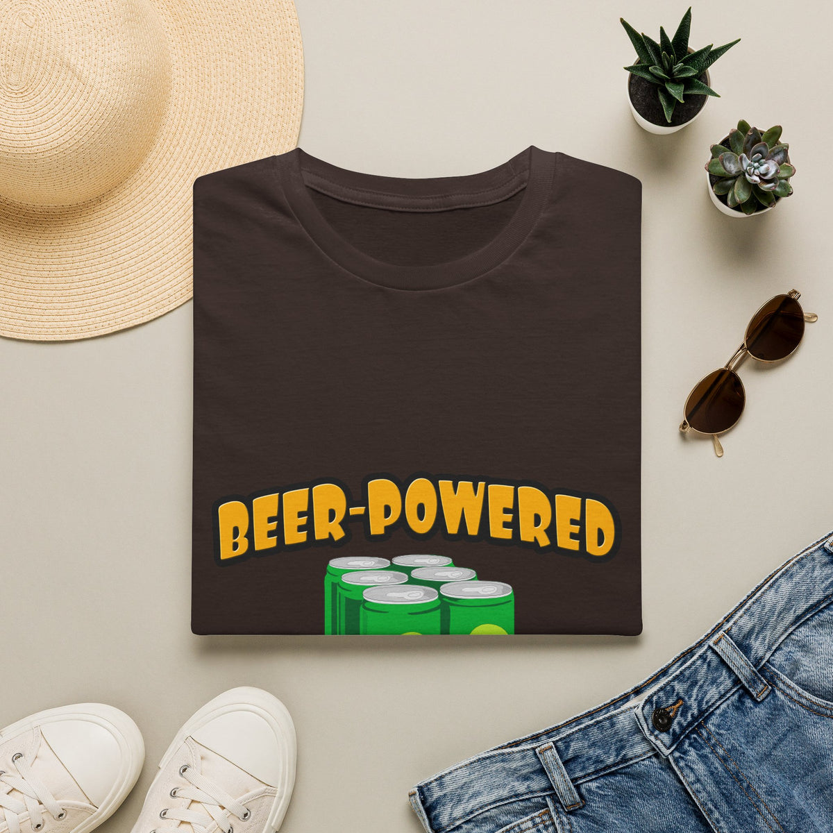 Beer Powered Teacher - Unisex Softstyle T-Shirt