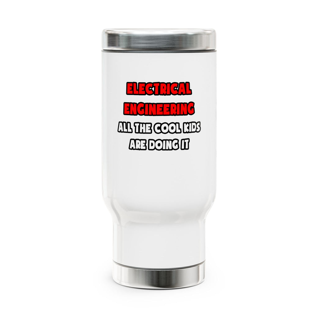 Funny Electrical Engineer Shirts and Gifts - Stainless Steel Travel Mug with Handle, 14oz