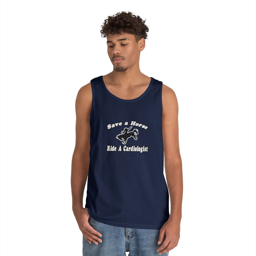 Save Horse, Ride Cardiologist - Unisex Heavy Cotton Tank Top