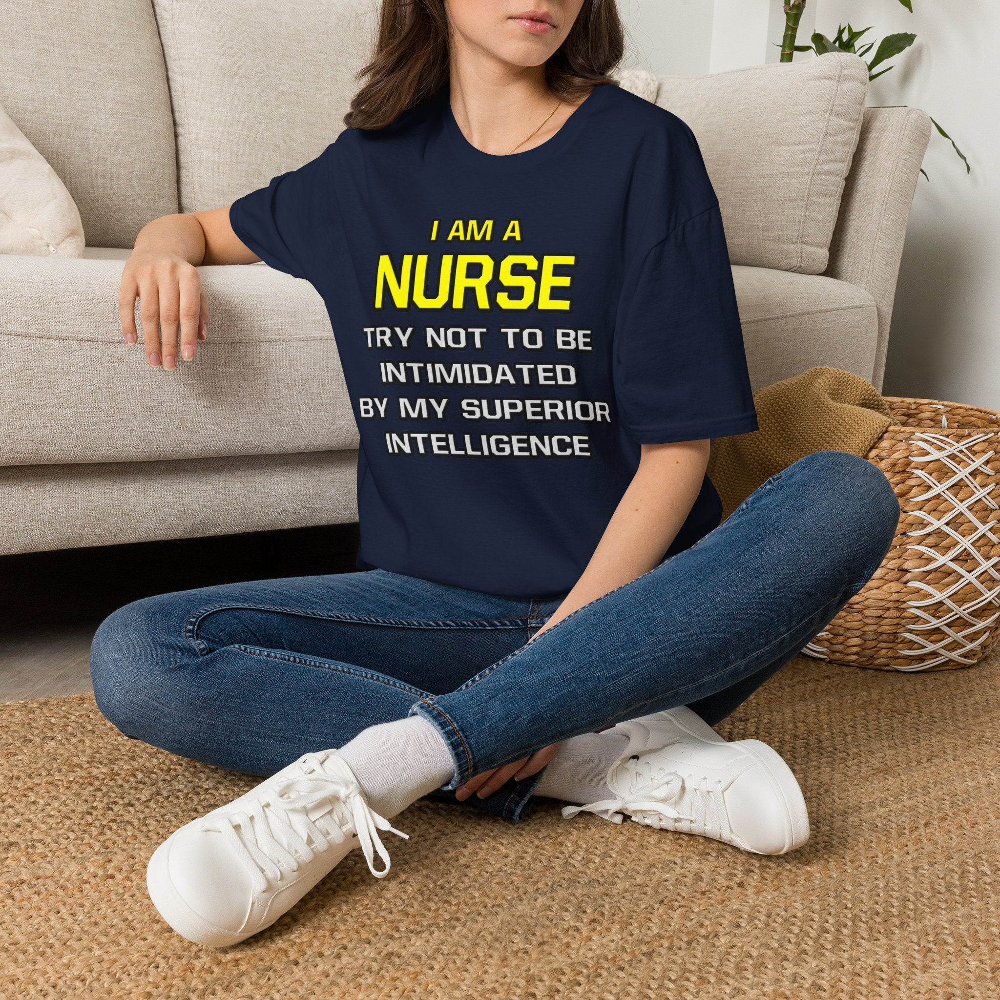 Nurse...Superior Intelligence - Unisex Softstyle T-Shirt