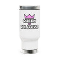 Queen of Risk Analysis - Stainless Steel Travel Mug with Handle, 14oz