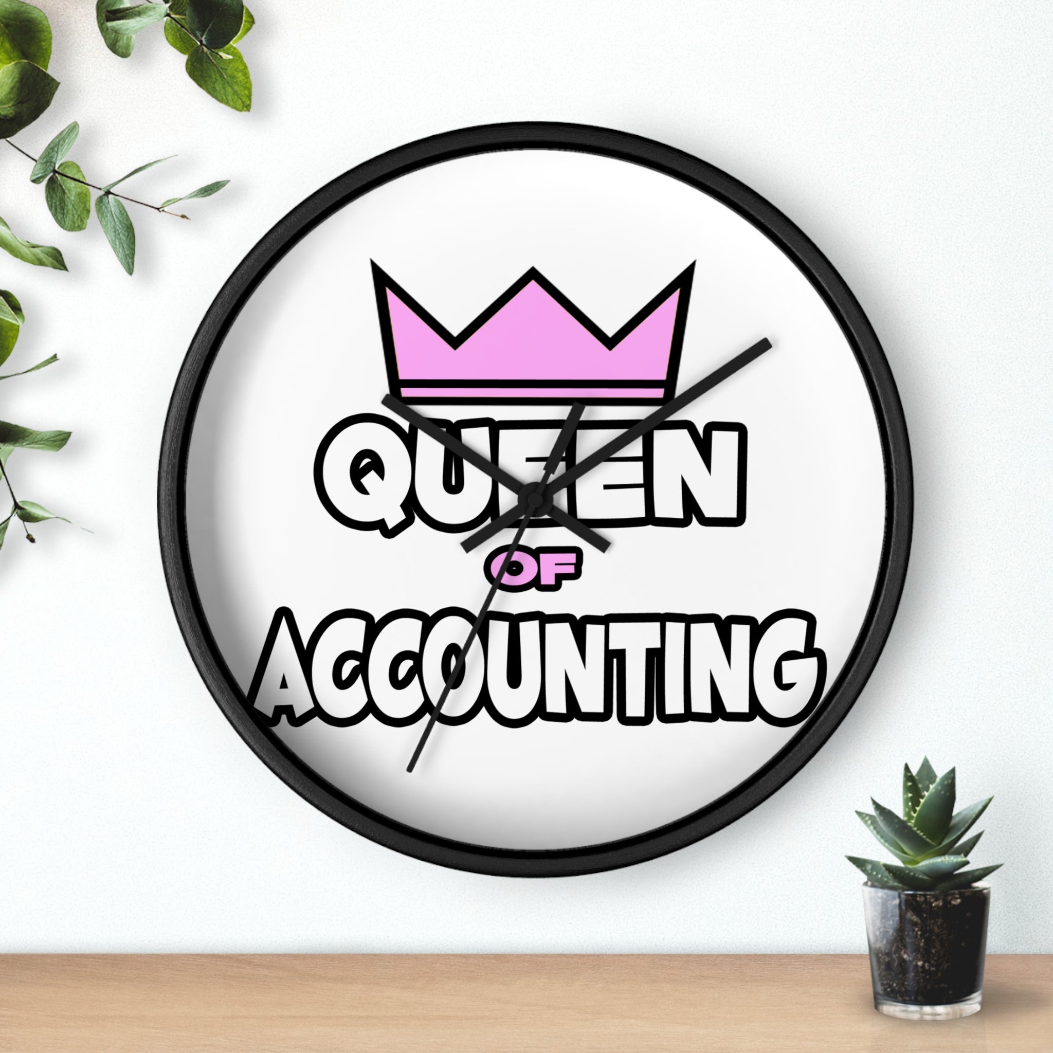 Queen of Accounting - Wall Clock