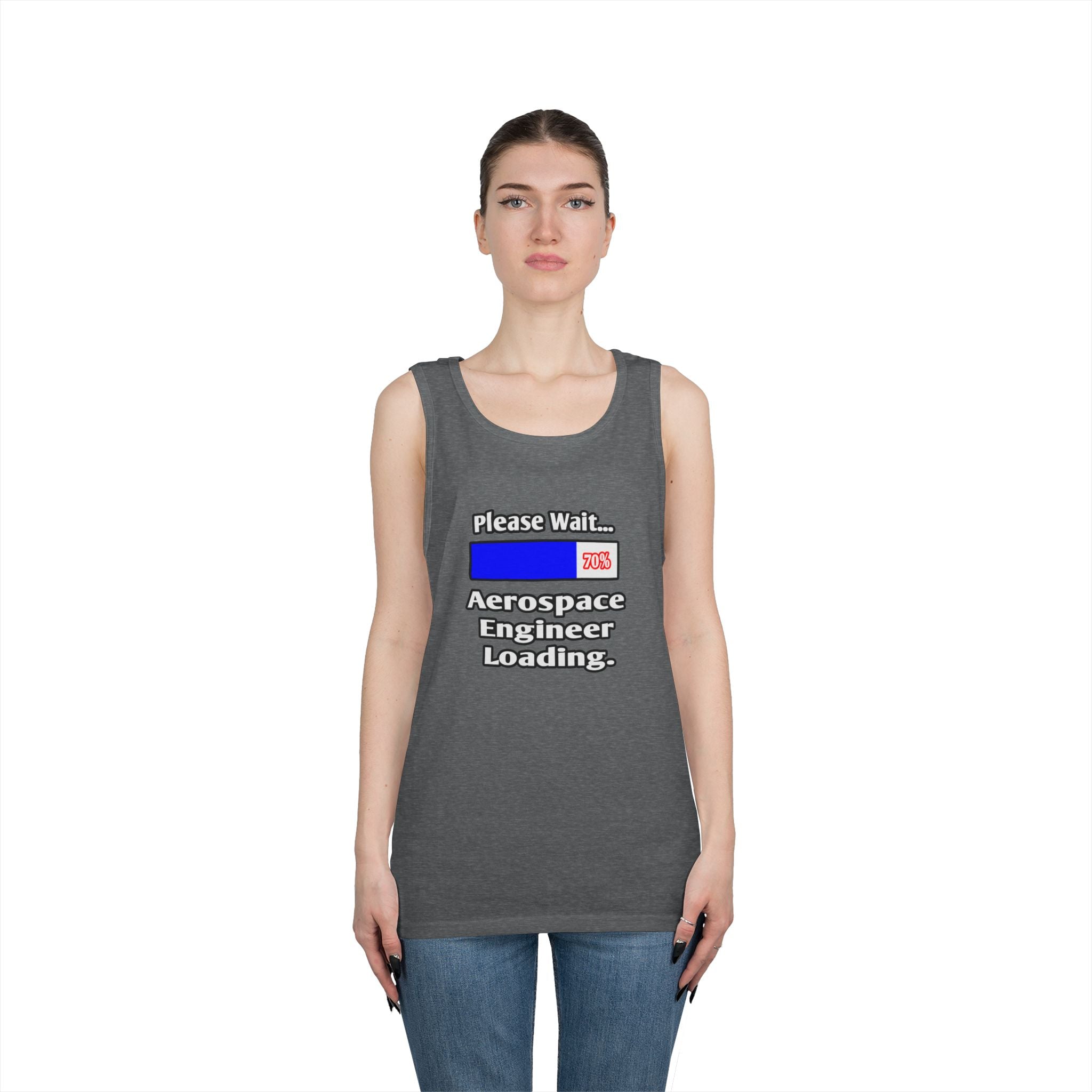 Please Wait...Aerospace Engineer Loading - Unisex Heavy Cotton Tank Top