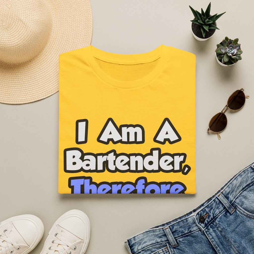 I Am A Bartender, Therefore I Drink - Unisex Softstyle T-Shirt