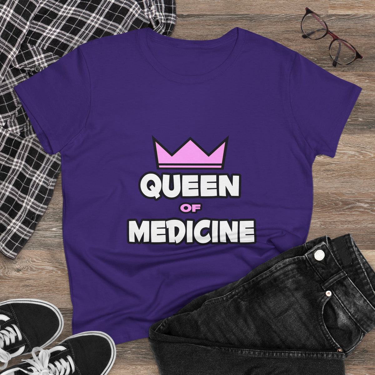 Queen of Medicine - Women's Midweight Cotton Tee