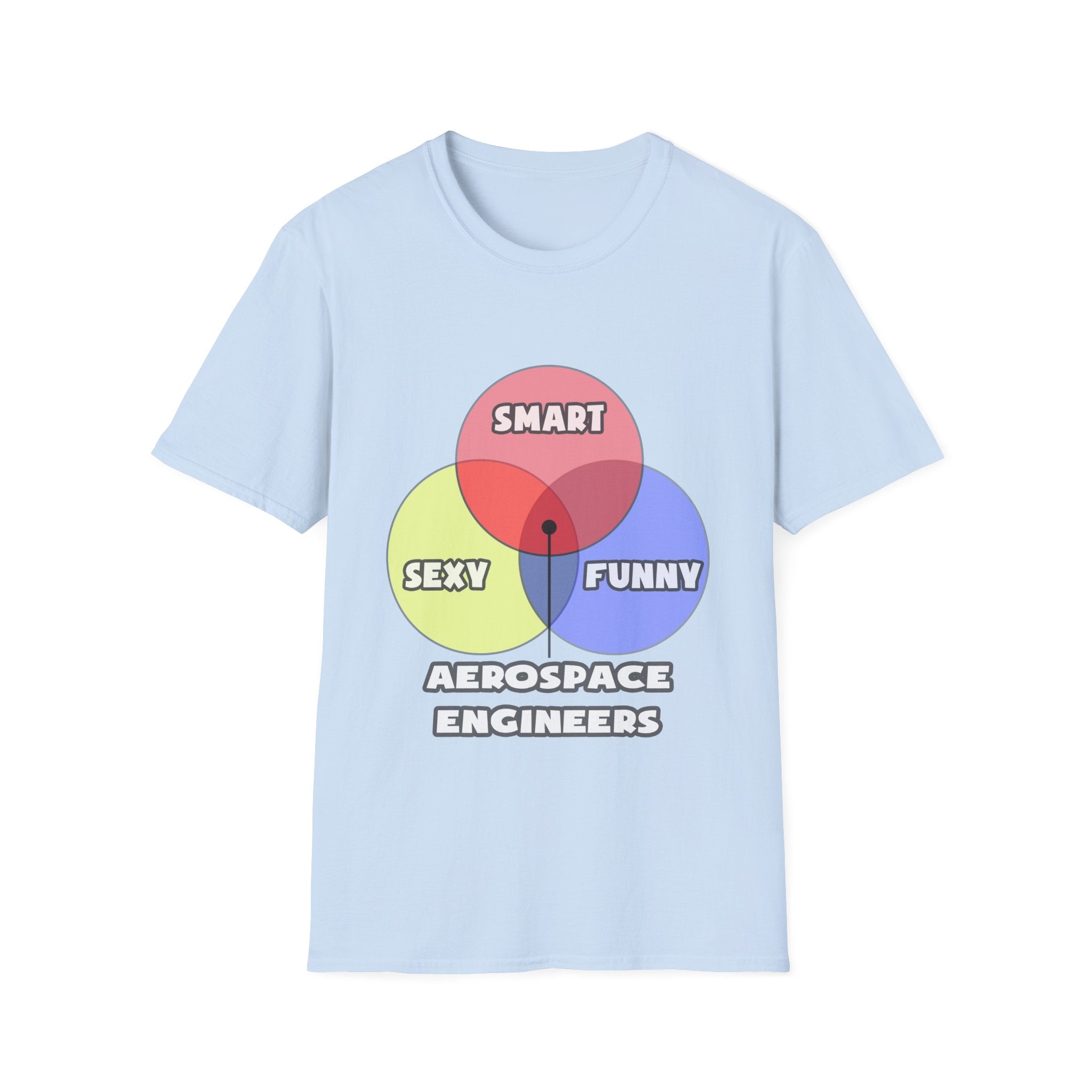 Venn Diagram .. Aerospace Engineers - Unisex Softstyle T-Shirt