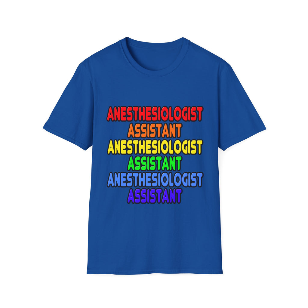 Rainbow Anesthesiologist Assistant - Unisex Softstyle T-Shirt