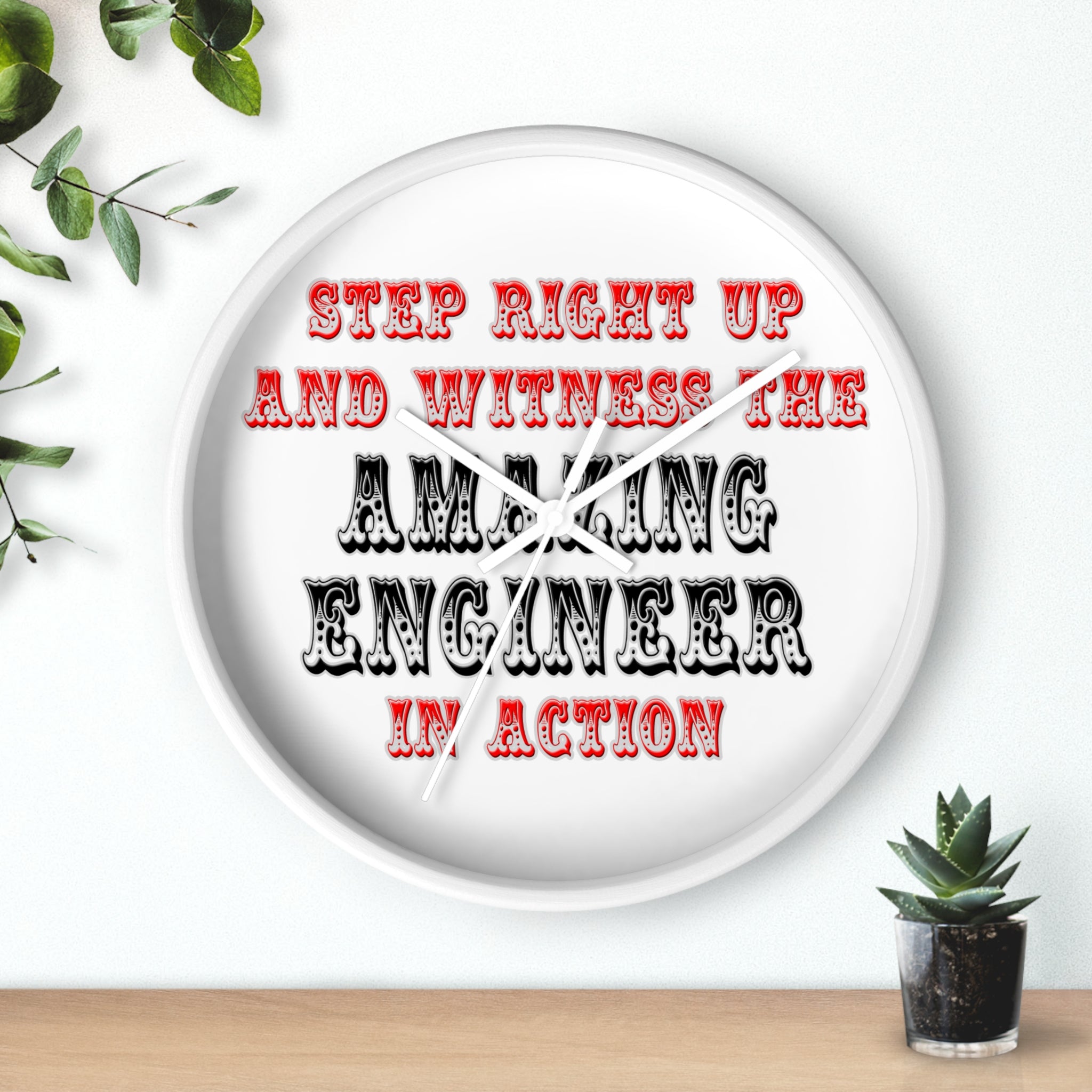 Amazing Engineer In Action - Wall Clock