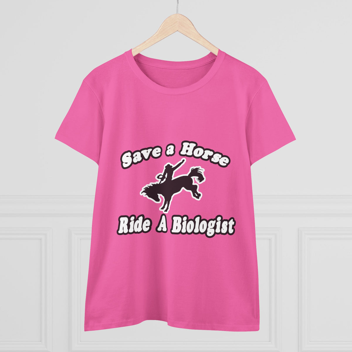 Save Horse Ride Biologist - Women's Midweight Cotton Tee