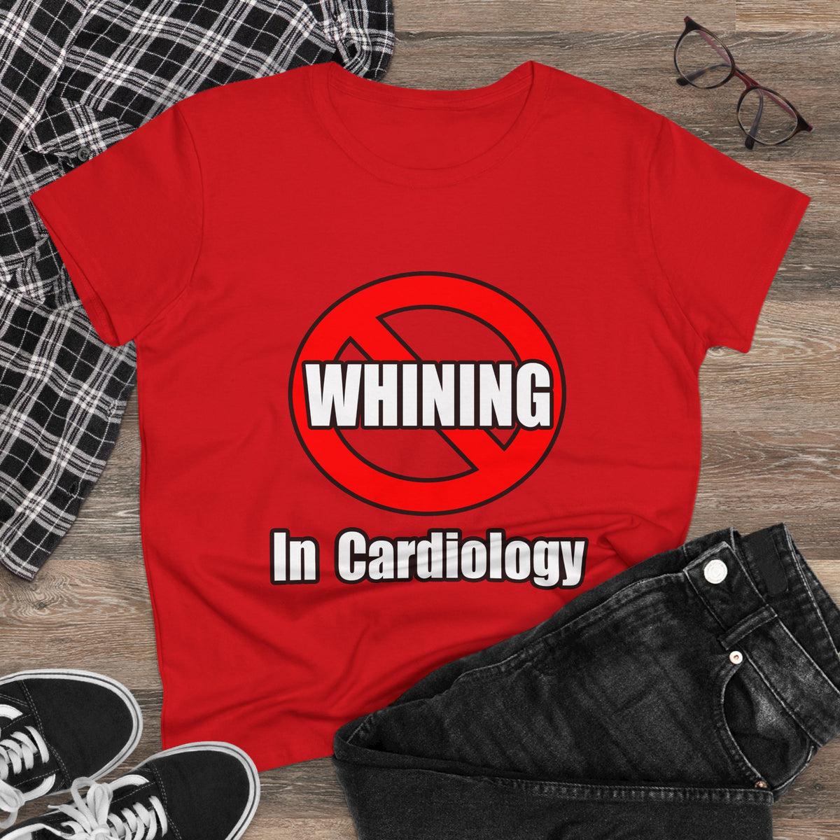 No Whining In Cardiology - Women's Midweight Cotton Tee