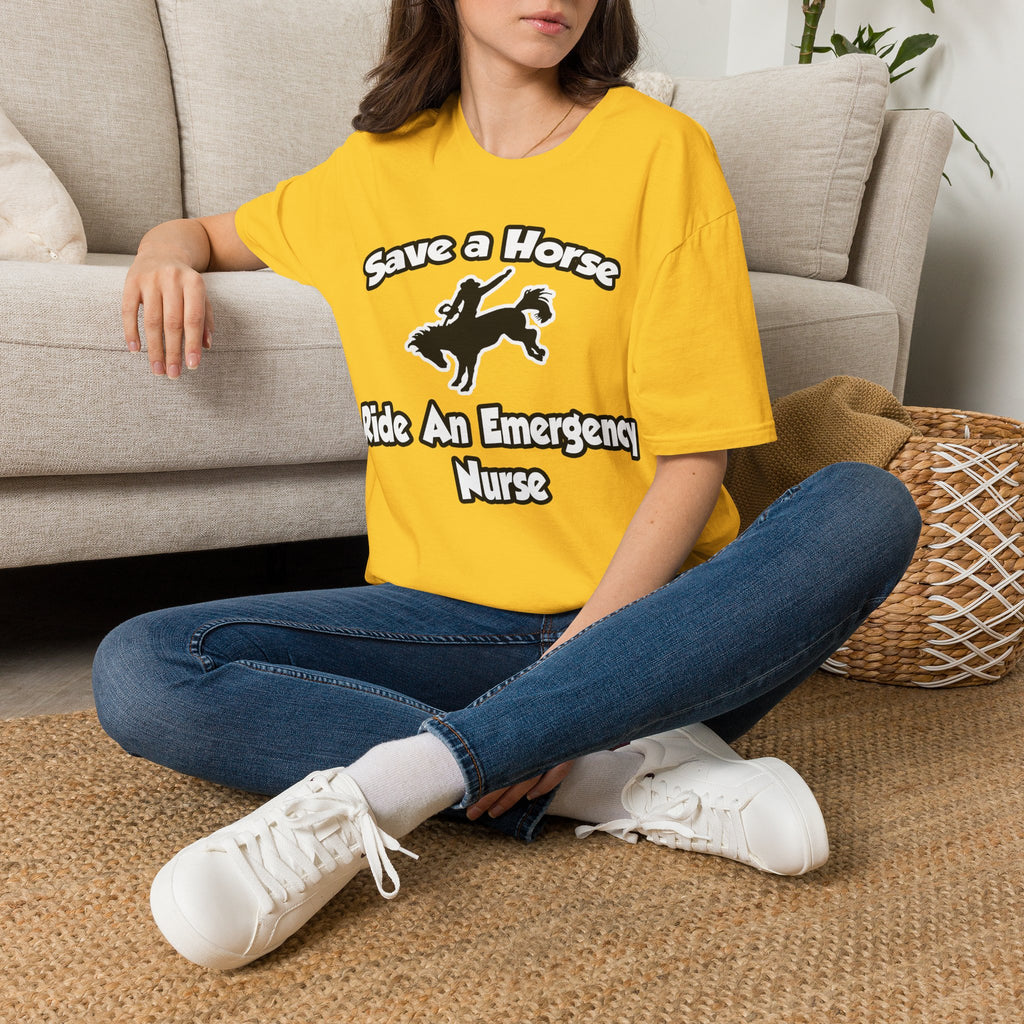 Save a Horse, Ride an Emergency Nurse - Unisex Softstyle T-Shirt