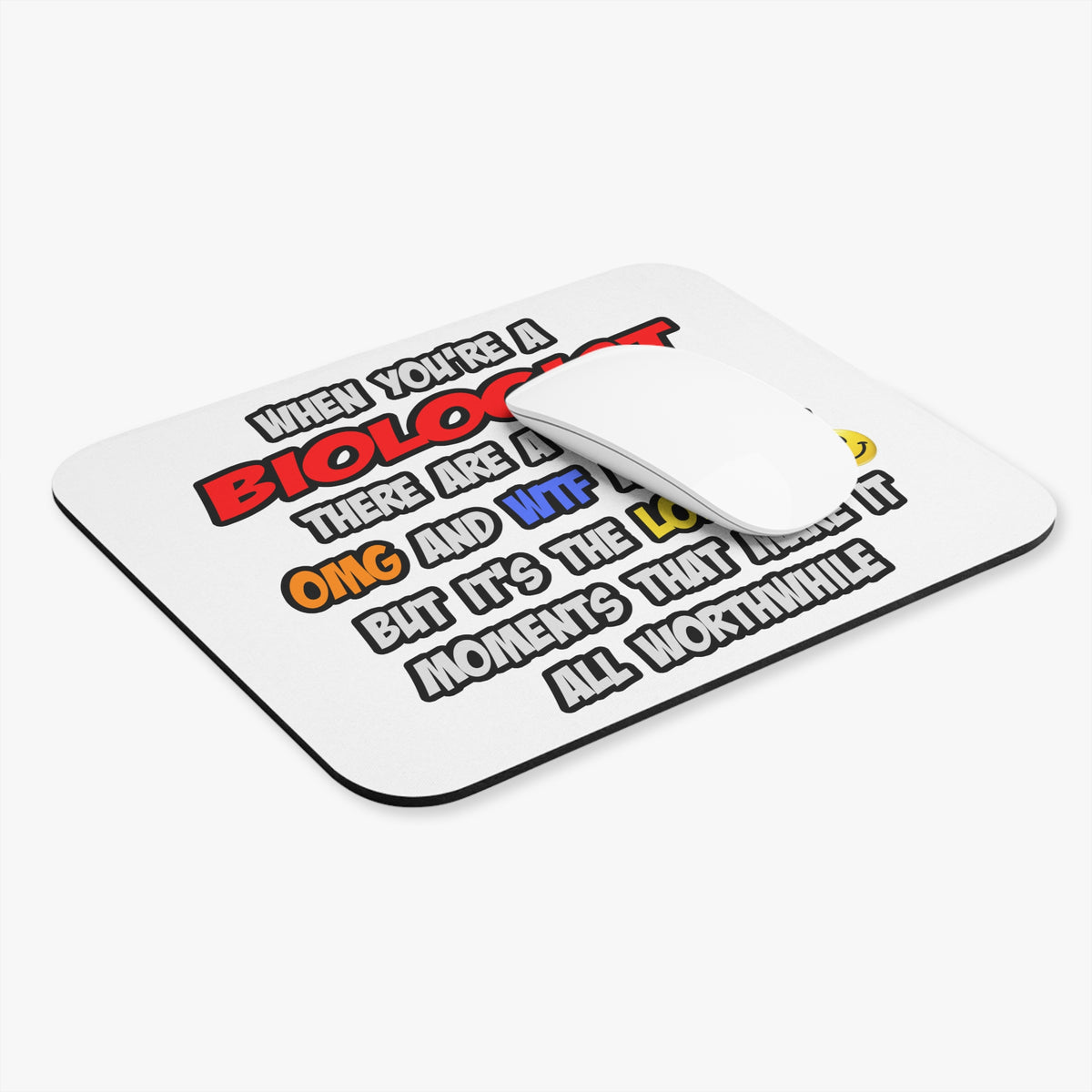 Biologist .. OMG WTF LOL - Mouse Pad (Rectangle)