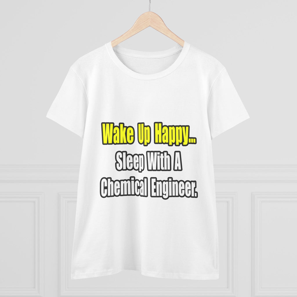Sleep With a Chemical Engineer - Women's Midweight Cotton Tee
