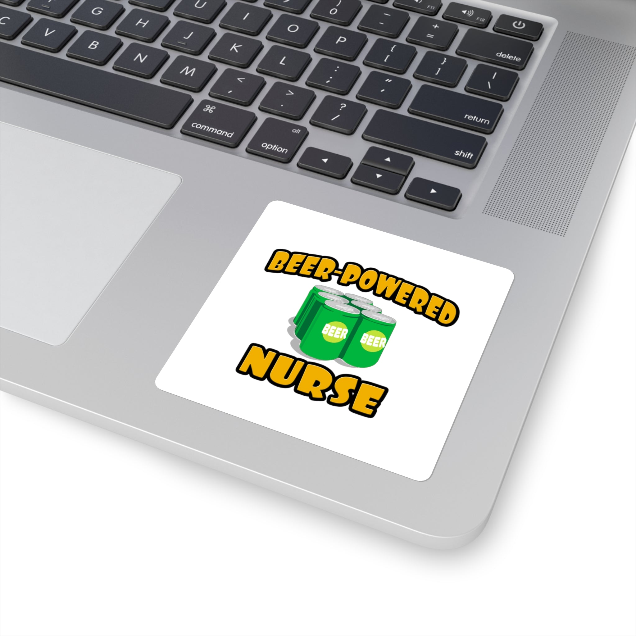 Beer Powered Nurse - Square Stickers