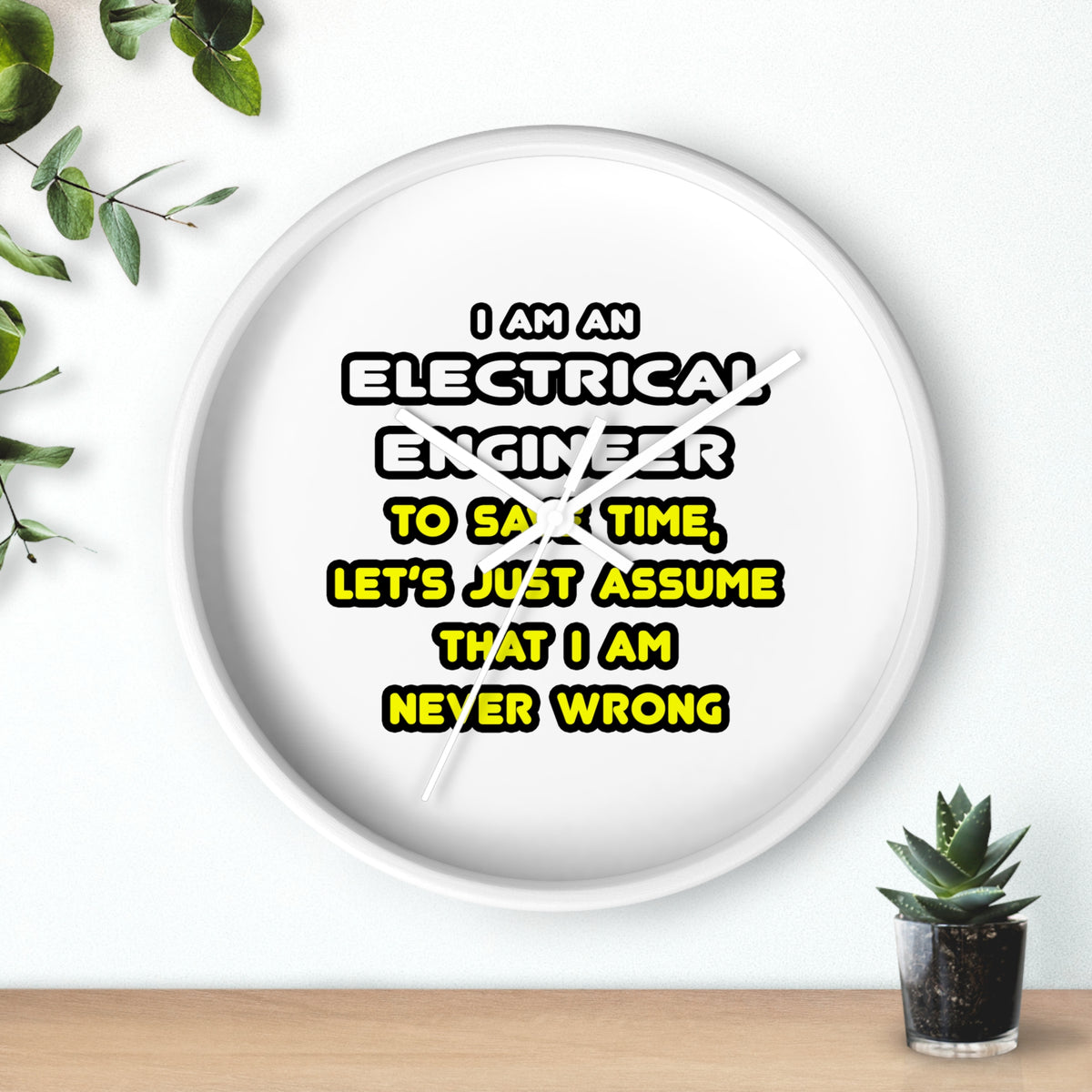 Funny Electrical Engineer T Shirts and Gifts - Wall Clock