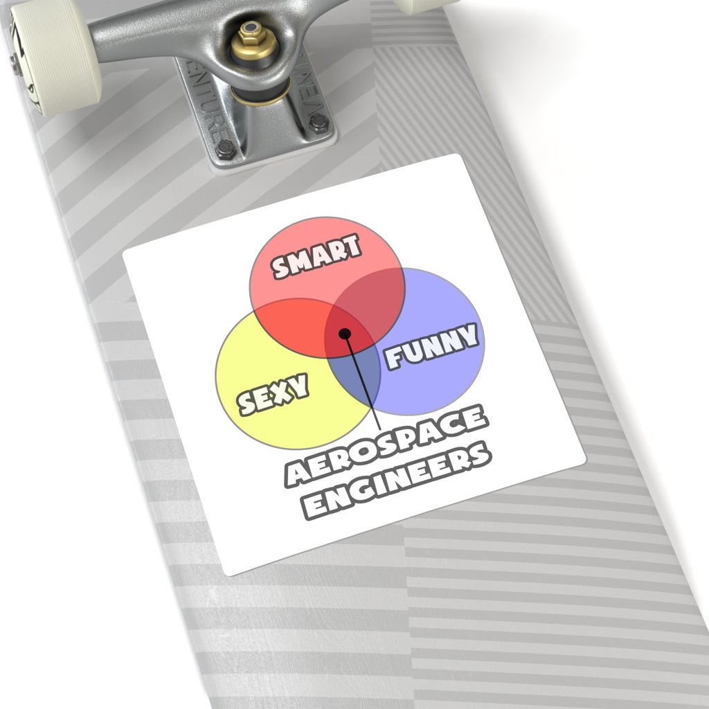 Venn Diagram .. Aerospace Engineers - Square Stickers