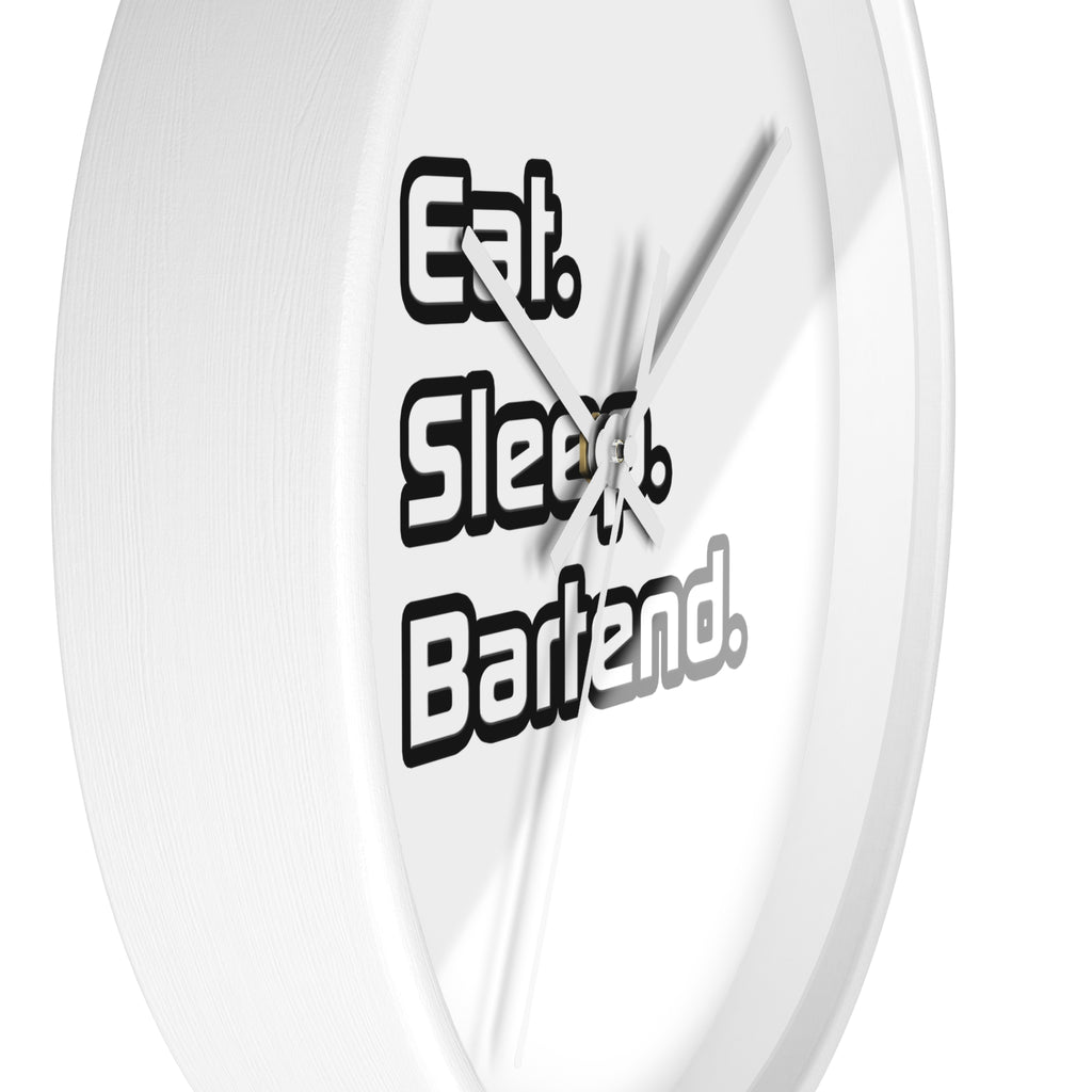 Eat. Sleep. Bartend - Wall Clock